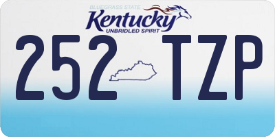 KY license plate 252TZP