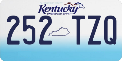 KY license plate 252TZQ