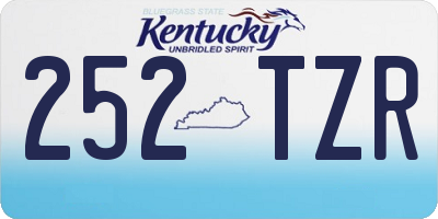 KY license plate 252TZR