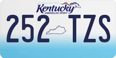 KY license plate 252TZS