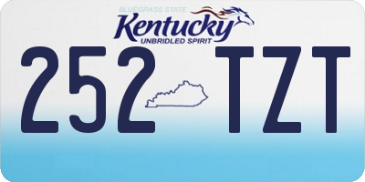 KY license plate 252TZT