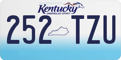 KY license plate 252TZU