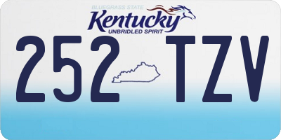 KY license plate 252TZV