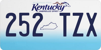 KY license plate 252TZX