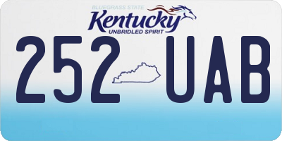 KY license plate 252UAB