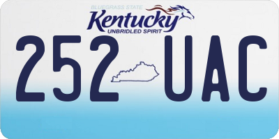 KY license plate 252UAC