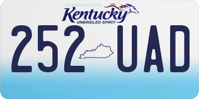 KY license plate 252UAD
