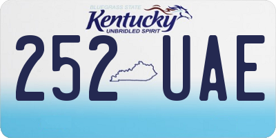 KY license plate 252UAE