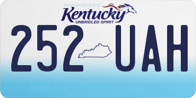 KY license plate 252UAH