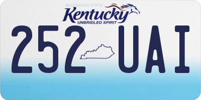 KY license plate 252UAI