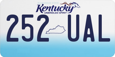 KY license plate 252UAL