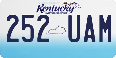 KY license plate 252UAM