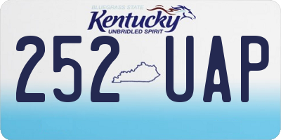 KY license plate 252UAP