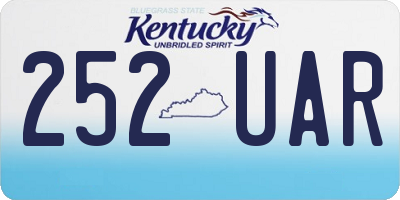 KY license plate 252UAR