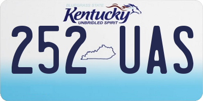 KY license plate 252UAS