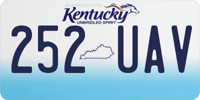 KY license plate 252UAV