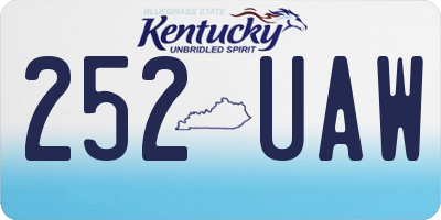KY license plate 252UAW