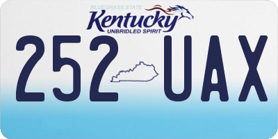 KY license plate 252UAX