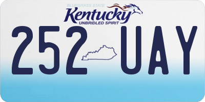 KY license plate 252UAY