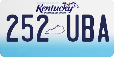 KY license plate 252UBA
