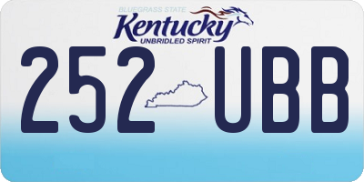 KY license plate 252UBB