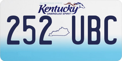 KY license plate 252UBC