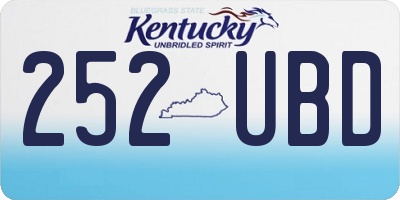 KY license plate 252UBD