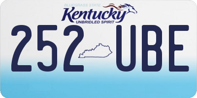 KY license plate 252UBE