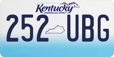 KY license plate 252UBG