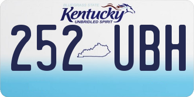 KY license plate 252UBH