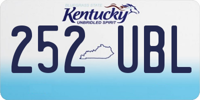KY license plate 252UBL