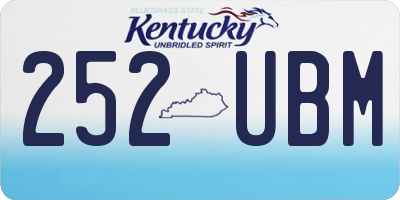 KY license plate 252UBM