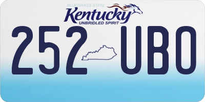 KY license plate 252UBO