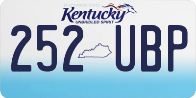 KY license plate 252UBP