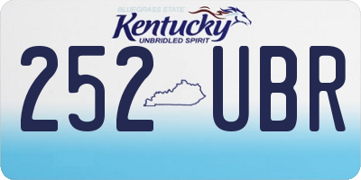KY license plate 252UBR