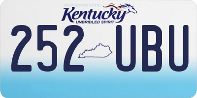 KY license plate 252UBU