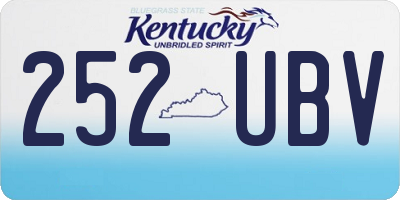 KY license plate 252UBV