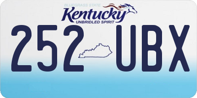 KY license plate 252UBX