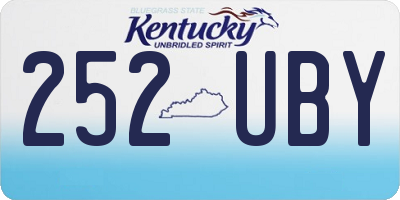 KY license plate 252UBY