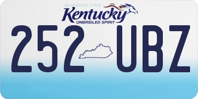 KY license plate 252UBZ