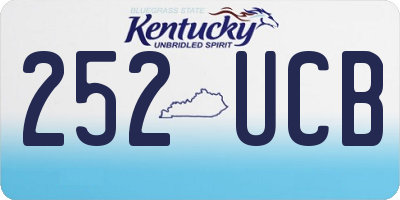KY license plate 252UCB