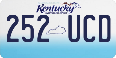 KY license plate 252UCD