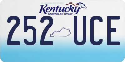 KY license plate 252UCE