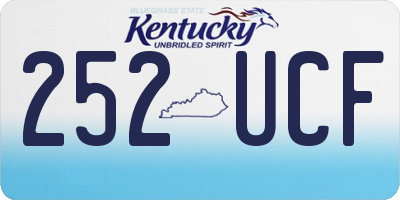 KY license plate 252UCF