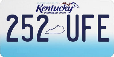 KY license plate 252UFE