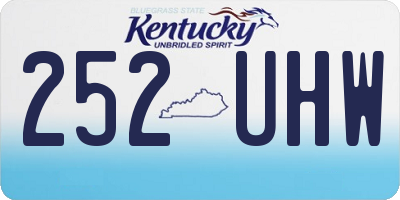 KY license plate 252UHW