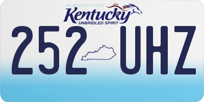 KY license plate 252UHZ