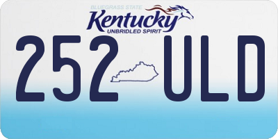 KY license plate 252ULD