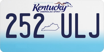 KY license plate 252ULJ