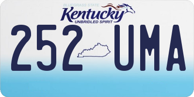 KY license plate 252UMA